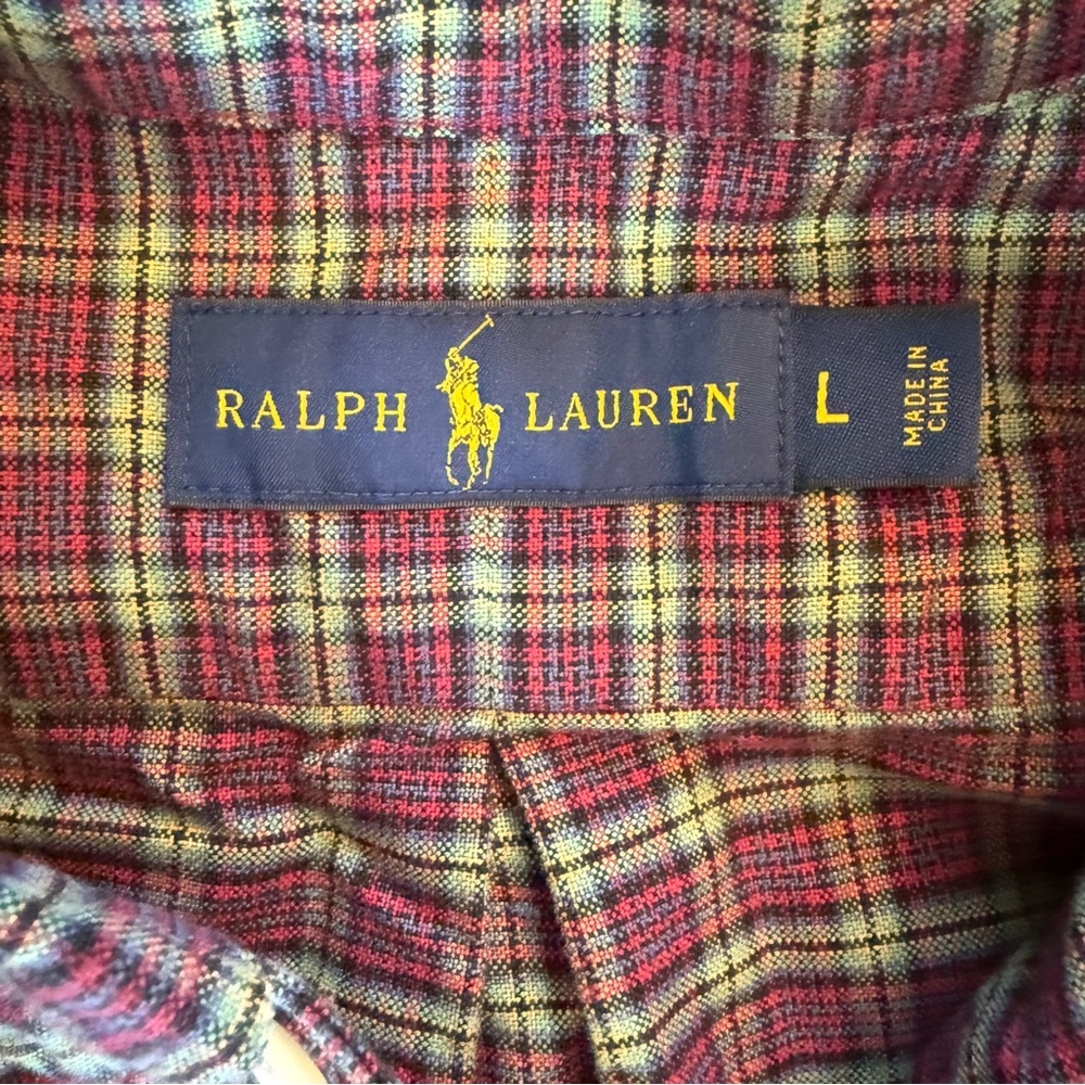 Ralph Lauren plaid button up shirt size Large - Picture 8 of 9